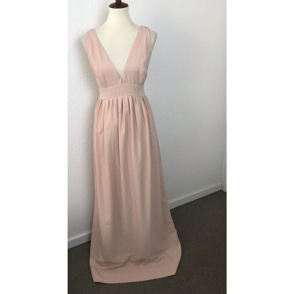 Jill by Jill Stuart Plunge Neck Gown Lined FLAW